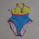 B2prity One Piece Swimsuit for Women Tummy Control Ruched Bathing Suit Push Up Tie Back Swimwear Shell Stitched
 Medium