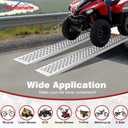 Ruedamann 2PC 4FT x 9" Wider Aluminum Shed Ramps, Loading Ramps for Lawn Mower, Riding Mowers, Bicycles, Motorcycles, UTV, ATV ramp for Trailer Shed, 880 lbs Capacity