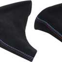 Priprilod Black Faux Suede Shift & E Brake Boots Black Compatible with BMW 3 Series E36 1991-1998 Compatible with E46 1999 2000 2001 2002 2003 2004 2005