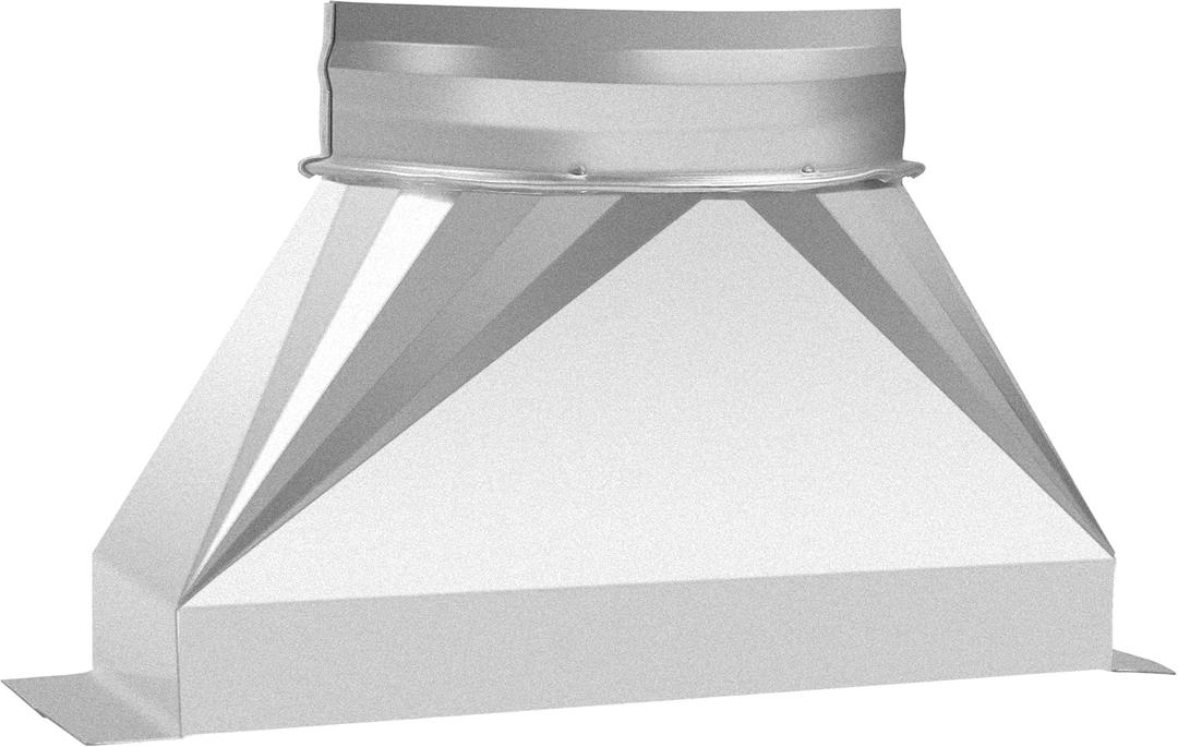 3-1/4" x 10" to 5" Round Galvanized Duct Transition | Rectangular to Round HVAC Vent Adapter for Range Hood, Microwave Exhaust, Dryer Vent & Industrial Ducting | Heavy-Duty Galvanized Transition