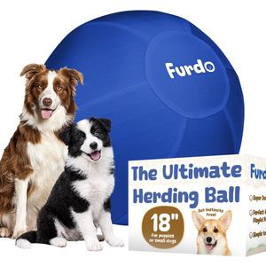 18" Herding Ball for Dogs,for Corgis, for Australian Shepherd, for Cattle, for Border Collie, for Blue Heelers & Other Medium to Large Dogs, Herding Dog Ball, Herding Dog Toys - Blue