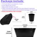 LaLaGreen 11.8 Inch Rail Planter (8-PIECE Combo Set) Black Metal Railing Fence Hanging Planters for Outdoor Plants, Modern Balcony Gardening for Apartment Garden Style Iron Patio Flower Pot Deck