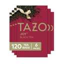 TAZO Joy Limited Edition Seasonal Blend of Black, Oolong & Green Tea with Hints of Peach, 120 Total Bags (20ct - Pack of 6) (EXP 07/04/26)