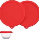Silicone Replacement Lids for Pyrex 7401-s 3-Cup Sculpted Glass & Tinted Glass Bowls Mixing Bowls, 2-Pack (Only Lid)