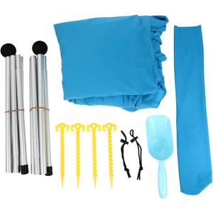Outdoor Sun Shelter Canopy Tent Medium Multi-Functional Beach Mat for Camping Fishing Picnics Easy Setup Durable Uv Protection Accessories Blue