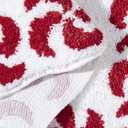 Estmy Cute Christmas Candy 2x3 Throw Rugs Indoor Doormat Non Slip Washable, Holiday Xmas Festive Boho Sweet Colorful Red Scalloped Swirl Small Christmas Area Rugs for Entryway Kitchen Bedroom (24W x 36L)