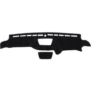 Car Dashboard Cover Mat Compatible for Jeep Wrangler JK 2007-2017, Protective Polyester Black Center Console Interior Trim Dash Board Mat