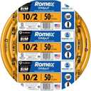 Southwire Romex Brand Simpull Solid Indoor 10/2 W/G NMB Cable 50ft coil - SW# 28829022