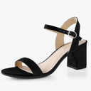 Ankis Nude Black Heels, 2.5'' Block Chunky White Clear Silver Heel Dressy Open Toe Heels For Women Ankle Strap Low Short Thick Strappy Dress Comfortable Sandal Casual Party Wedding Event Summer Shoes, Size 8