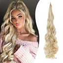 Ponytail Extension Flexible Wrap Around Ponytail Hair Extensions 32 Inch Long Curly Pony Tails Hair Extensions Wavy Hair Ponytails Hairpieces For Women Daily Use (P16-613)