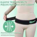 Back Brace and Sacroiliac Hip Belt for Women and Men, Narrow Breathable Mesh Lumbar Back Support Belt That Alleviates Sciatic, Pelvic, Lower Backs and Sacral Nerve Pain Caused by Si Joint Dysfunction (Black, X-Large) (XL)