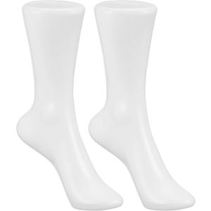 Alipis White Mannequin Foot Display Holder: 2pcs Stocking Model Female Foot Sock Stand Showcase Ankle Bracelet Mold Feets Modes for Home Shop