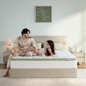 Queen Size Mattress 12 Inch, Hybrid Mattresses in a Box, Medium Firm Individual Dcket Springs Fiberglass Free Breathable anc Stress-Relieving ertiPUR- US 80" x 60" Newltem, Grey