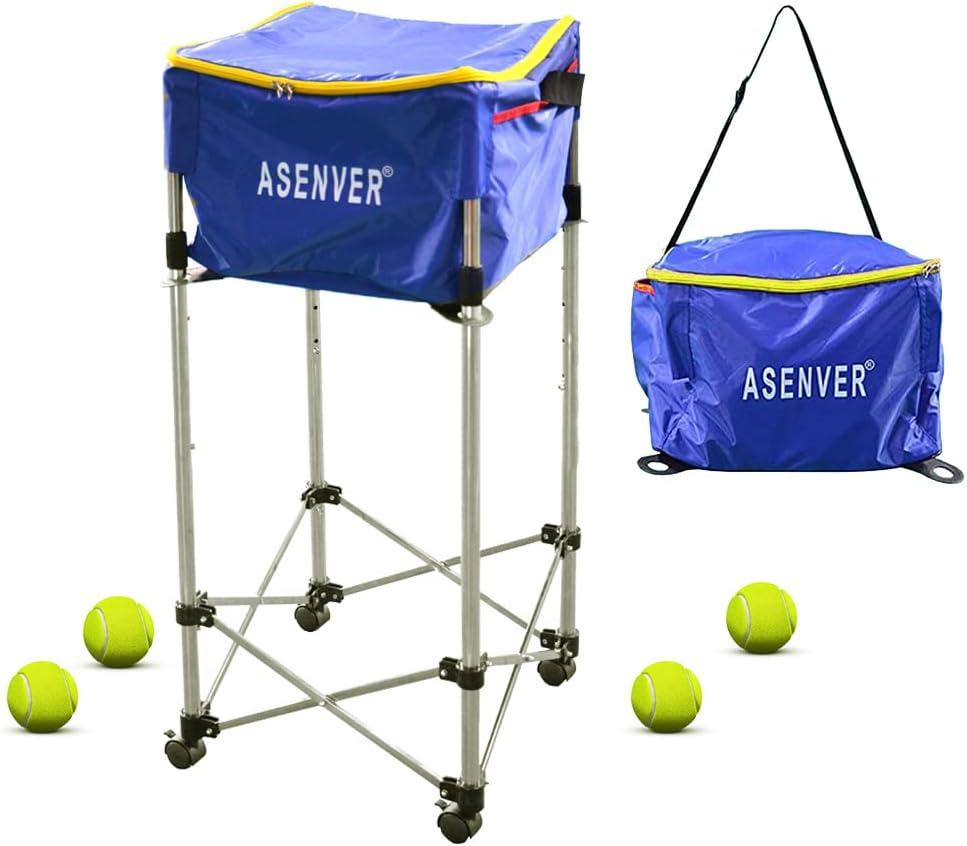 Tennis Ball Cart Removable Pickleballs Hopper with Wheels Basket Hold Up to 160 Balls for Tennis Ball (Blue) Tennis Ball Cart Removable Pickleballs Hopper with Wheels Basket Hold Up to 160 Balls for Tennis Ball (Blue)