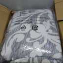 Amazon Basics King Size Comforter Sets, Ultra-Soft Lightweight Microfiber Reversible 3-Piece Bedding, Gray Medallion