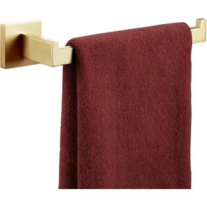 KOKOSIRI Towel Bar Gold Hand Towel Holder for Bathroom Kitchen Hardware Stainless Steel Wall Mounted, Brushed Gold, B3003BG