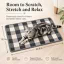 Cat Scratcher Mat, Natural Sisal Cat Scratch Pad for Cats | Rug-Style Sisal Cat Scratch Mat, Floor or Wall Use, Anti-Slip Backing, Hook-and-Loop Strips, 23.6 x 15.7 Inch, Black White