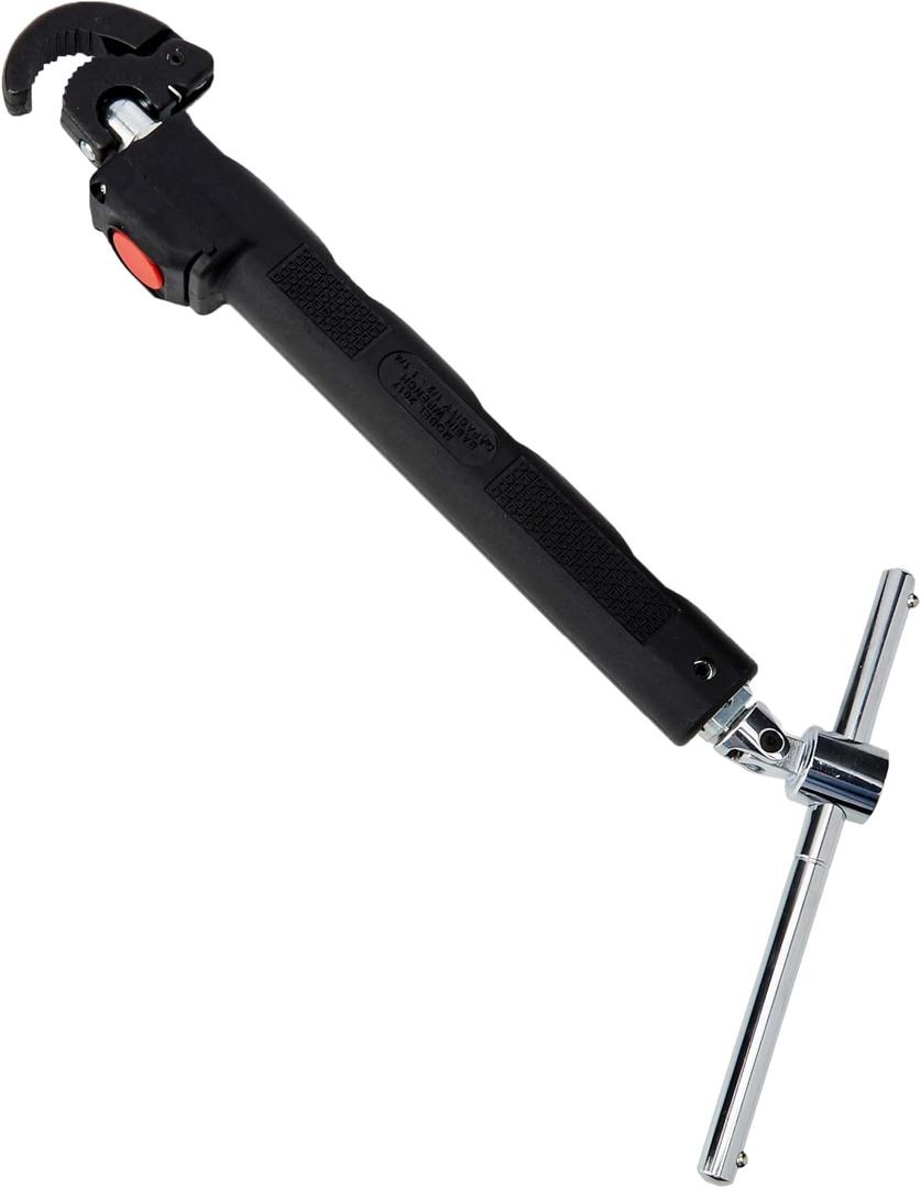 RIDGID 46753 Model 2017 Telescoping Basin Wrench with LED Light, 10-inch to 17-inch Adjustable Basin Wrench, Black