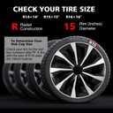 15" Silver Wheel Rim Cover Hubcaps Replacement R15 Hub Caps Snap On Universal Wheel Rim Cover ABS Exterior Accessories for Car Trunk SUV Set of 4