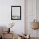 AAZZKANG Wall Mirror Black Rectangle Mirrors for Wall with Wood Framed Decorative for Bedroom Bathroom Living Room Farmhouse Entryway Hanging Small