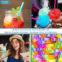 Concession Essentials Neon Jumbo 7.75 UN 500 Neon Jumbo Straws, 7.75" Unwrapped 500ct (Pack of 500), Multi Neon (CENeon7.75Unwrapped-500CT)