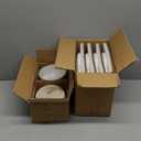 Famiware Milkyway Plates and Bowls Set, 12 Pieces Dinnerware Sets, Dishes Set for 4, White