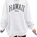 Langwyqu Women's Oversized Sweatshirt Los Angeles California Crewneck Long Sleeve Casual Loose Pullover Tops (White, L)