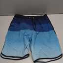 SILKWORLD Mens Swim Trunks with Compression Liner 9 Inch Long Bathing Suit 2 in 1 Beach Quick Dry Shorts with Pockets (Medium, Blue Gradient)