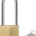 Puroma 1 Pack Keyed Padlock Waterproof Solid Brass Lock, 2.6 Inch Padlock with Keys for Sheds, Storage Unit School Gym Locker, Fence, Toolbox, Hasp Storage