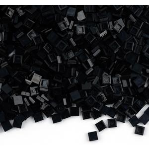 WSRYLTCH Classic Building Blocks 11 Square Tiles: Dots 1500pcs Flat Bricks Parts and Pieces, Smooth Plate Pixel Art Mosaic Bulk Lot Black