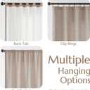 jinchan Linen Curtains with Privacy Lining 84 inch Length Lined Curtains for Living Room Bedroom Light Filtering Taupe Drapes Neutral Farmhouse Cottage Core Home Office Rod Pocket Back Tab 2 Panels