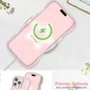 Aitipy for iPhone 13 Pro Max Case, Wavy Frame Cute Ribbon Bowknot Pattern Aesthetic Transparent Back Soft TPU Shockproof Phone Case for Women Girls, Pink