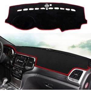 YOFAMO Dashboard Cover Dash Cover Mat Pad Carpet Custom for Jeep Grand Cherokee 2011-2021 Accessories(NOT for Jeep Cherokee & Grand Cherokee L) Anti-Skid Center Console Protector Cover Mat(Red Edge)