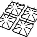 Allstare WB31K10016 WB31K10015 Grate Replacement Parts For GE Burner Grate Kenmore Hotpoint Stove Parts General Electric Gas Range Parts Stove Surface Top Grate Metal Steel Rack 4 Pieces