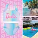 Barbie Girls Swimsuit Set 5-14 Yrs, Two Piece Bikini Set, Adjustable Strap Bathing Suits Swimwear, Swimming Gifts for Girls