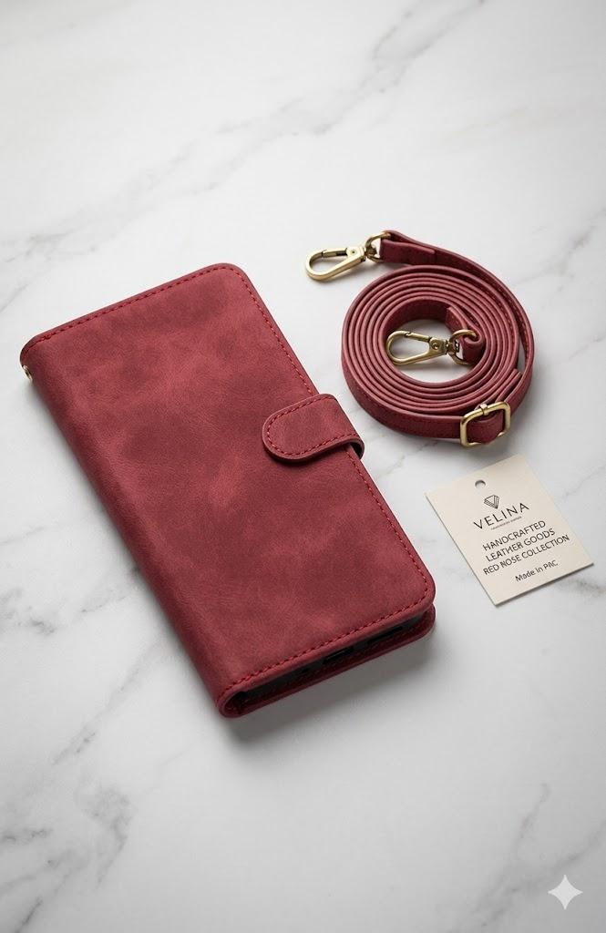 Asuwish Phone Case for TCL 40 XE 5G/40 X Zipper Wallet Magnetic Detachable Cell Cover with Tempered Glass Screen Protector Crossbody Strap Flip Card Holder 40XE5G 40XE EX T609DL 40X T609M Women Red