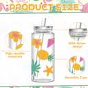 24 Pcs Hawaiian Plastic Cups with Lids and Straws 14.2 Oz Hawaiian Cups with Lids and Straws Summer Reusable Plastic Tumblers Coffee Tea Hot Cocoa Birthday Summer Party Supplies (EXP 12/31/36)