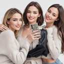 2 x Christmas Phone Case for Samsung Galaxy S24 FE - Clear Soft Flexible TPU Protective Case with Gingerbread Man Design, Anti-Slip Shockproof Holiday Cover for Boys Girls (6.4 Inch)