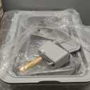 Enclosed Stainless Steel Cat Litter Box with Odor Control, Modular Design with Drawer and Flip Door, Easy to Clean and Wash,Non-Stick Interior,Extra Large Size Fits All Cats(Light Grey)