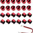 24pcs Wheel Nut Cap 17mm Wheel Bolt Nut Caps Covers,Universal Anti-Rust Car Tire Nut Caps Bolt Cover,Hexagonal Plastic Tire Bolt with Removal Tool (Red)