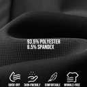 Safort Mens Golf Pants Dress Work Stretch Slim Slacks Classic Fit Comfy Straight Leg Casual Trousers with Pockets (Black)