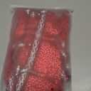 WUBODTI Christmas Red Curtain Valances for Windows 1PC, Boho Glitter Triangle Sequin Beaded Tassels Kitchen Window Valances Holiday Decor Swag Curtain for Living Room Bathroom, W51 x L22