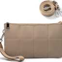 befen Puffer Crossbody Wristlet for Women, RFID Wristlet Wallet Purse with 2 Strap, Lightweight Shoulder Bag for Travel