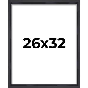 26x32 Shadow Box Frame Contemporary Black | 3/4" Depth of Usable Space| Interior Size 26x32 or 32x26 Inches| UV Resistant Acrylic, Acid-Free Backing, Wall Hangers | Made in USA