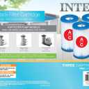 INTEX 29003E Type A Pool Filter Cartridge: For INTEX Filter Pumps Easy-To-Clean Dacron Paper Efficient Filtration Three Pack