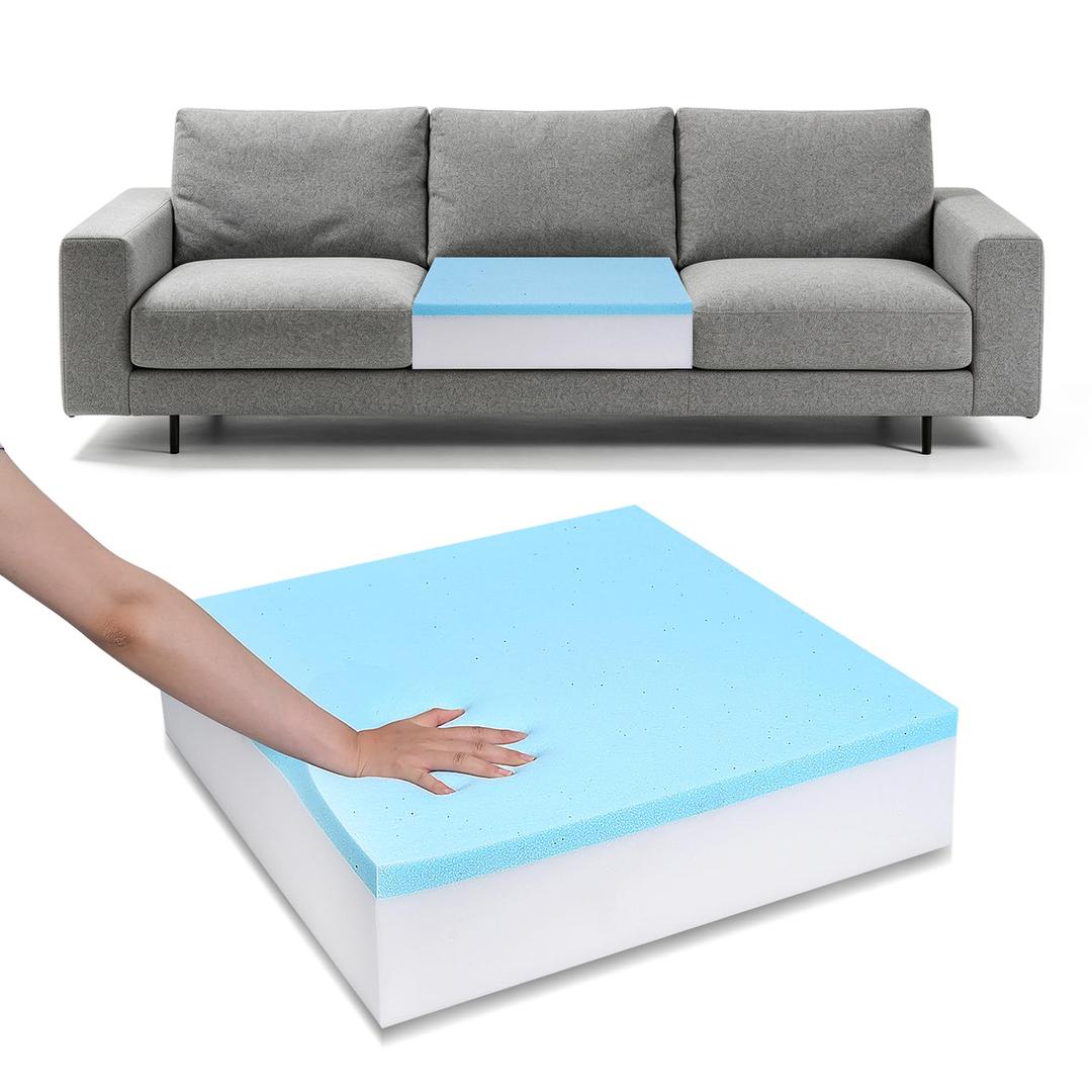 Upholstery Foam 22"x26" 6 Thick Couch Cushion Replacement, Cut to Size
