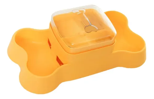 Interactive Dog Treat Dispenser Toy, Dog Slow Feeder for Mental Stimulation, Food Puzzles for Cats & Dogs to Prevent Boredom, Anxiety, Easy to Fill & Clean (Yellow)