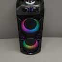 Portable Bluetooth Speaker 100W Big Powerful Wireless Boombox TWS Pairing Loud Stereo Sound Deep Bass Large Party Speakers with Subwoofer LED Lights for Outdoor Home Camping (BLACK)