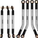 INJORA High Clearance Links Set - Stainless Steel Chassis Links for 1/18 RC Crawler FMS FCX18 LC80 Upgrade