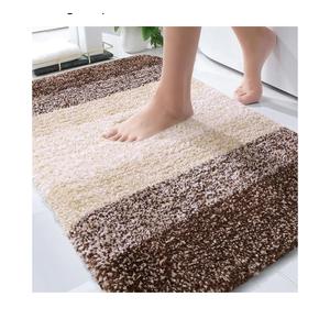 OLANLY Bathroom Rug Mat 30x20, Extra Soft and Absorbent Microfiber Bath Rugs, Non-Slip Plush Shaggy Bath Carpet, Machine Wash Dry, Bath Mats for Bathroom Floor, Tub and Shower, Brown
